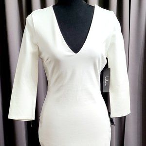 White Quarter Sleeve Dress
